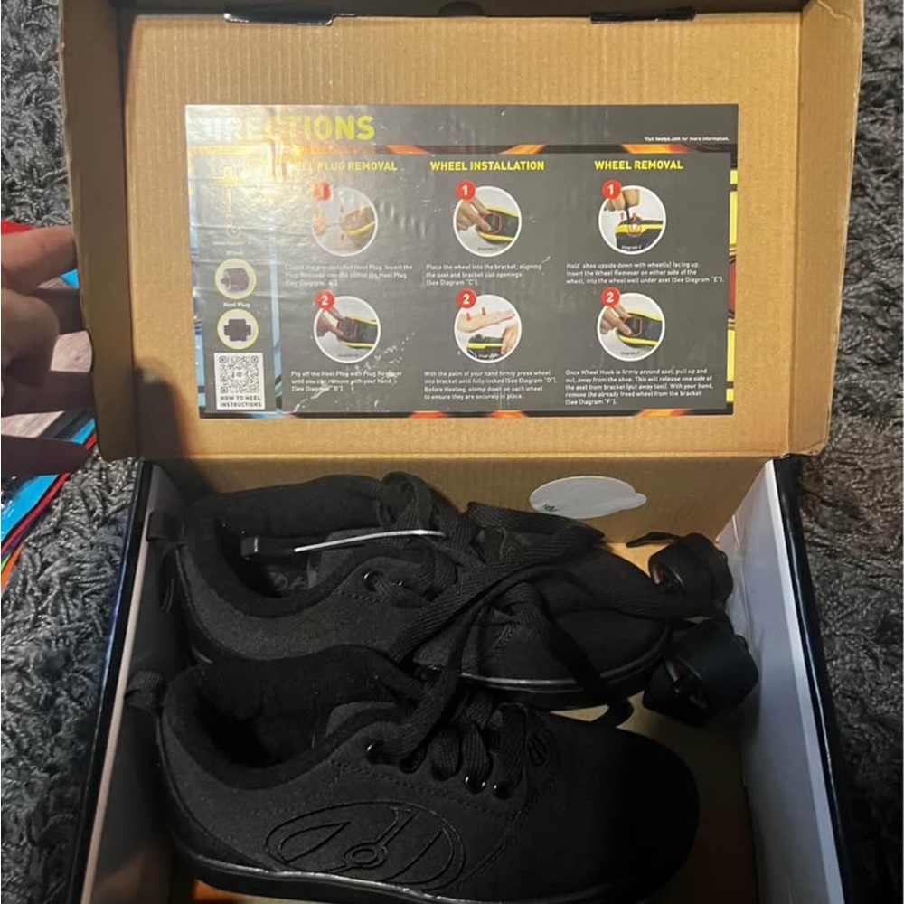 Kids Black Roller Shoes